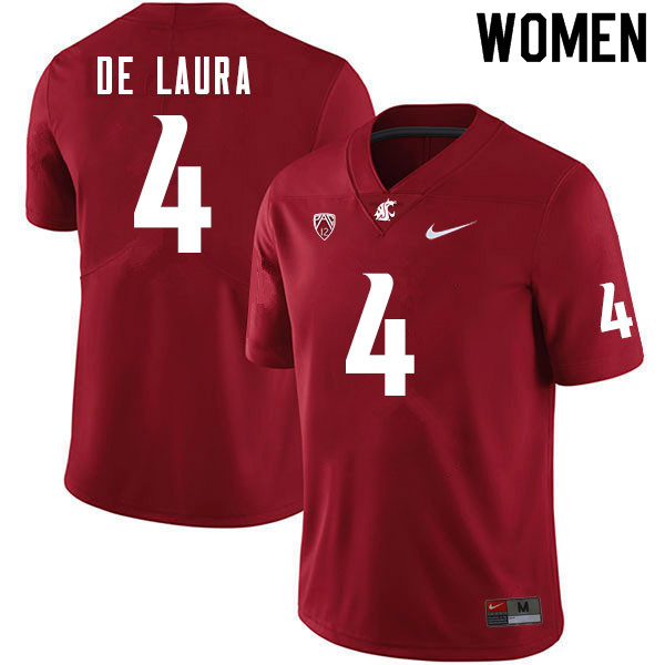 Women #4 Jayden de Laura Washington Cougars College Football Jerseys Sale-Crimson - Click Image to Close